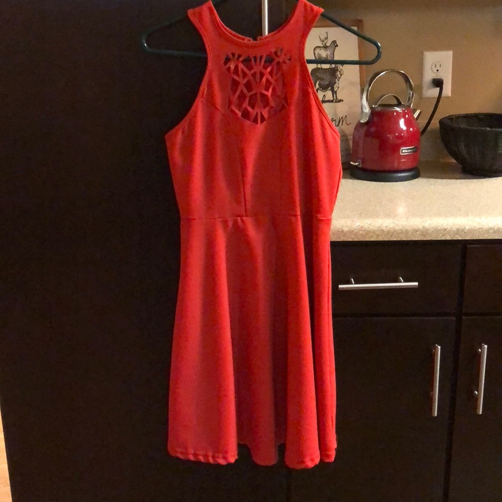 Red spring/fall dress
